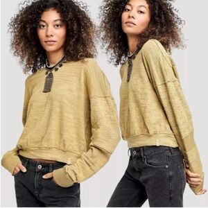 Free People Mustard Shirt